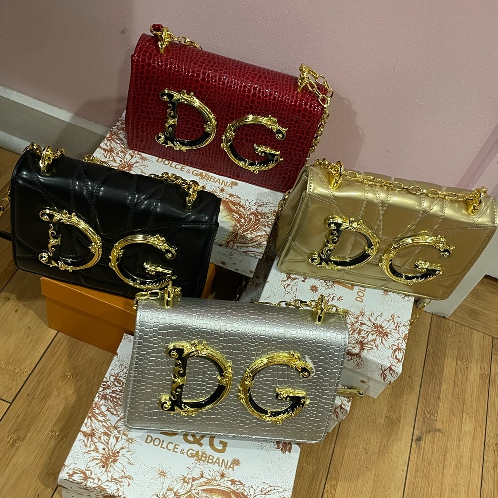 NWT Shoulder Bag - Red, Black, Gold, Silver